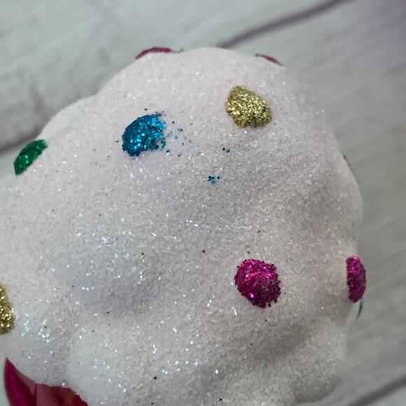 Ice Cream Cone Christmas Tree Ornament Set of 2 with Clips Plastic 5"L - Picture 10 of 16